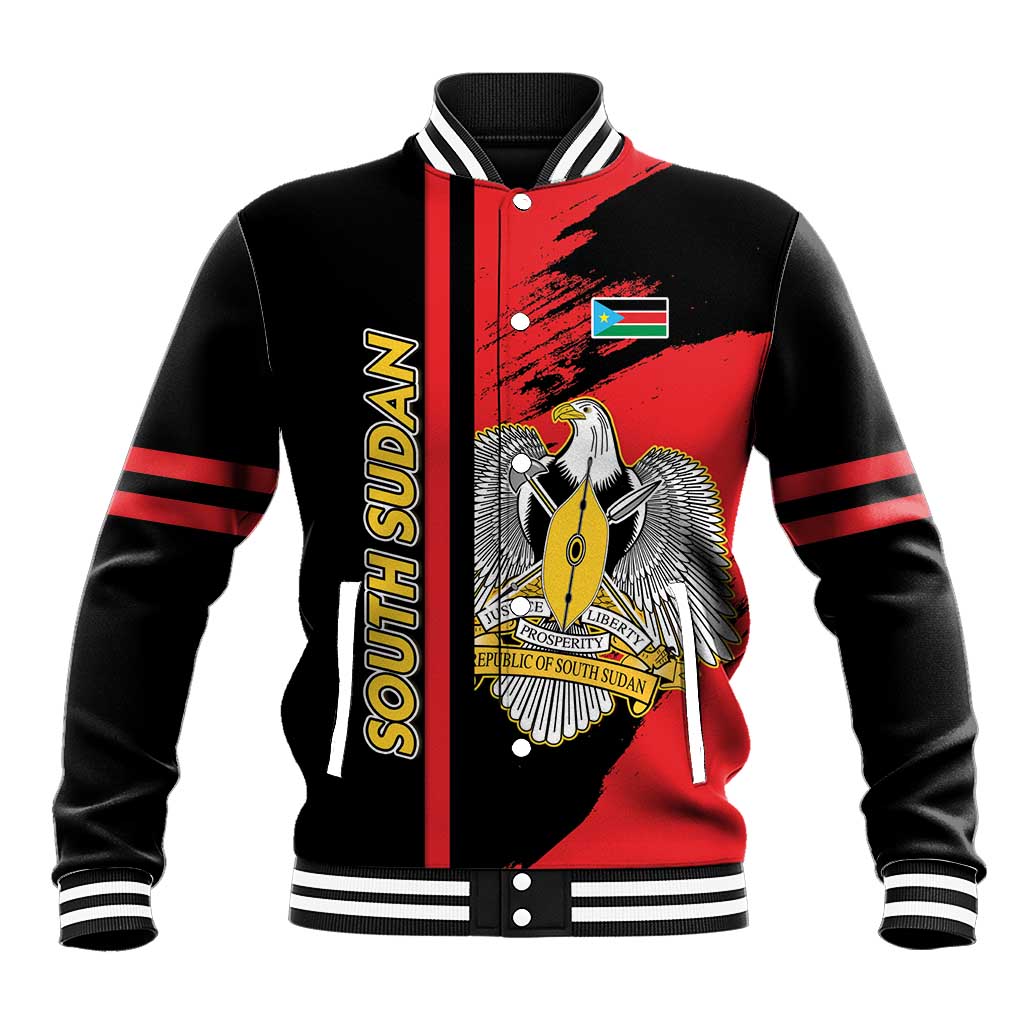 Personalized South Sudan With Coat Of Arms Baseball Jacket Sporty Style