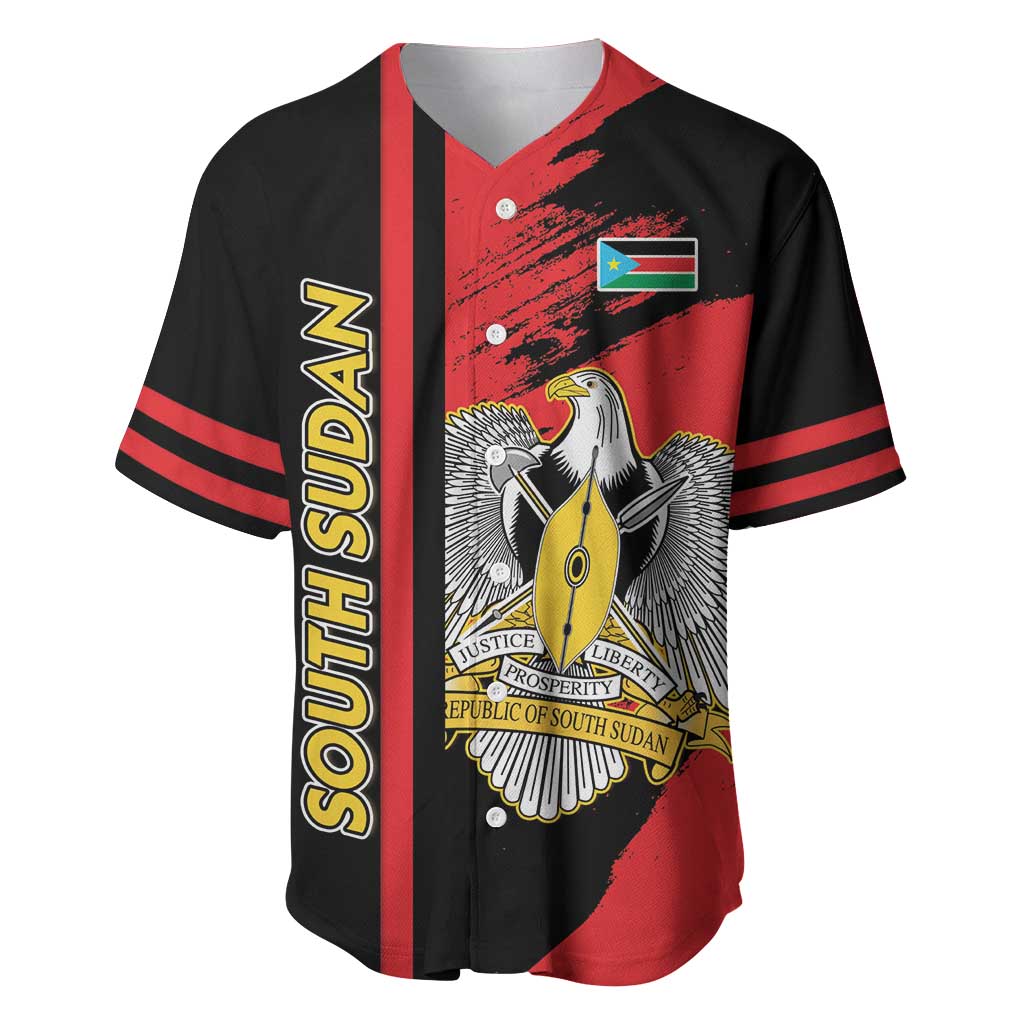 Personalized South Sudan With Coat Of Arms Baseball Jersey Sporty Style