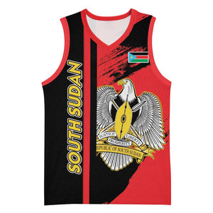 Personalized South Sudan With Coat Of Arms Basketball Jersey Sporty Style - African Pride