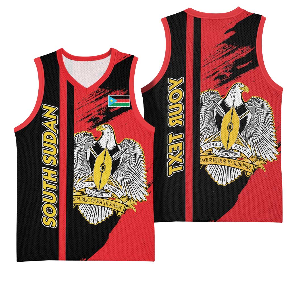 Personalized South Sudan With Coat Of Arms Basketball Jersey Sporty Style - African Pride