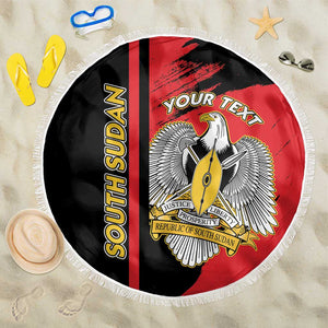 Personalized South Sudan With Coat Of Arms Beach Blanket Sporty Style