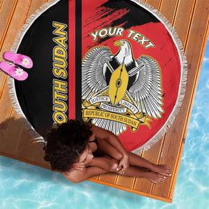 Personalized South Sudan With Coat Of Arms Beach Blanket Sporty Style