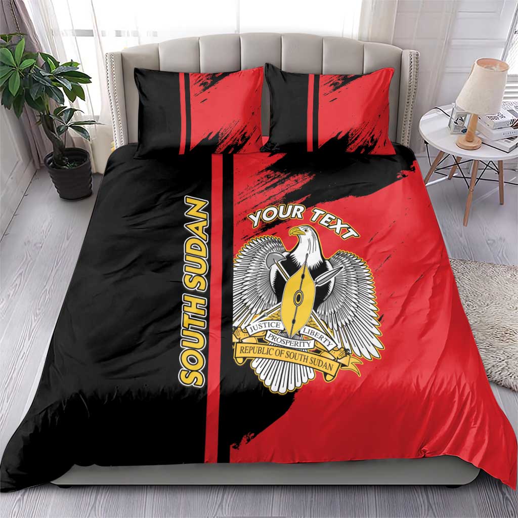 Personalized South Sudan With Coat Of Arms Bedding Set Sporty Style