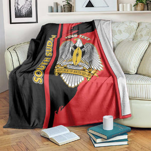 Personalized South Sudan With Coat Of Arms Blanket Sporty Style