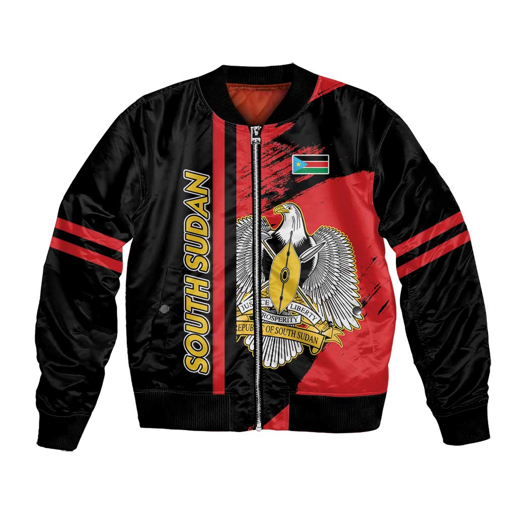 Personalized South Sudan With Coat Of Arms Bomber Jacket Sporty Style