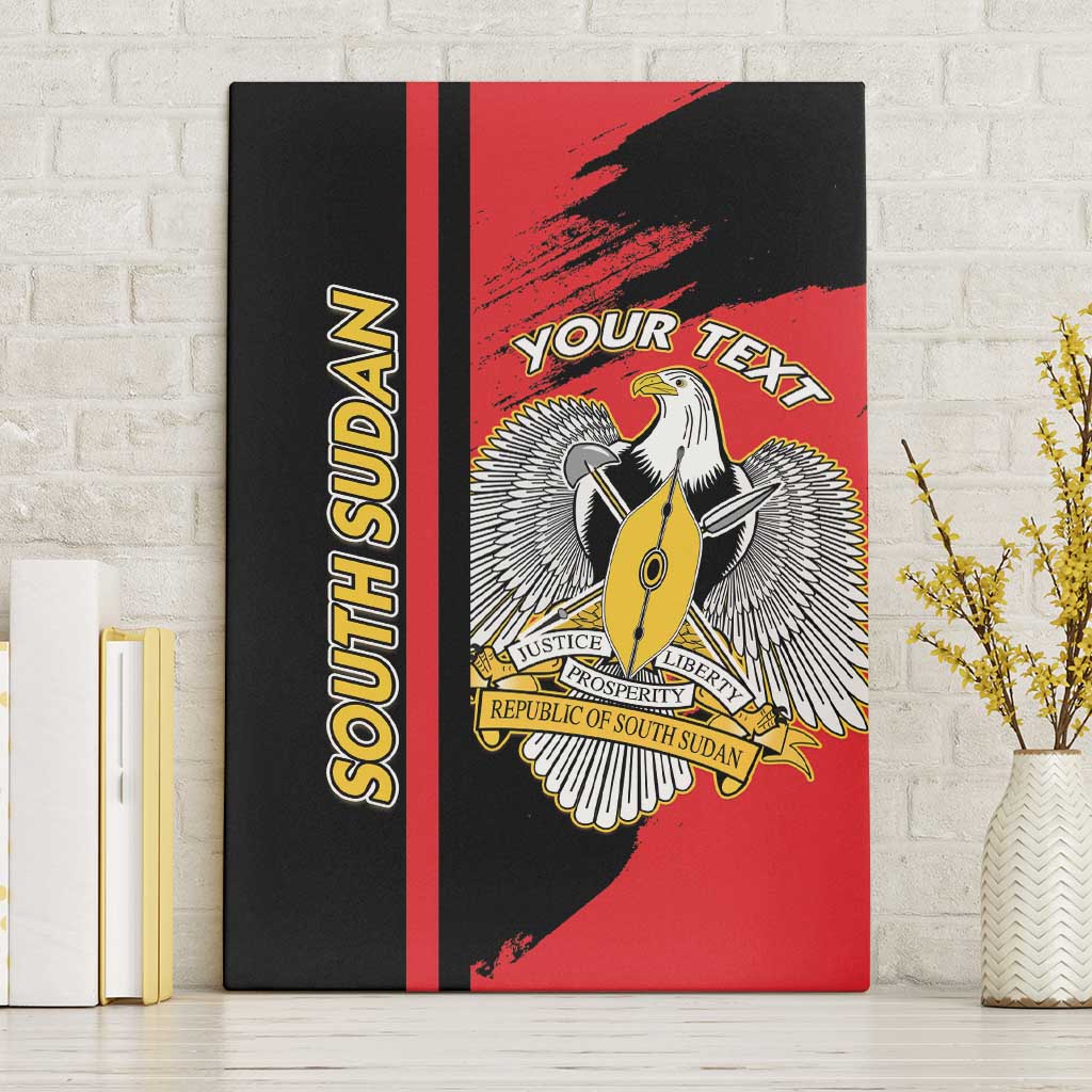 Personalized South Sudan With Coat Of Arms Canvas Wall Art Sporty Style