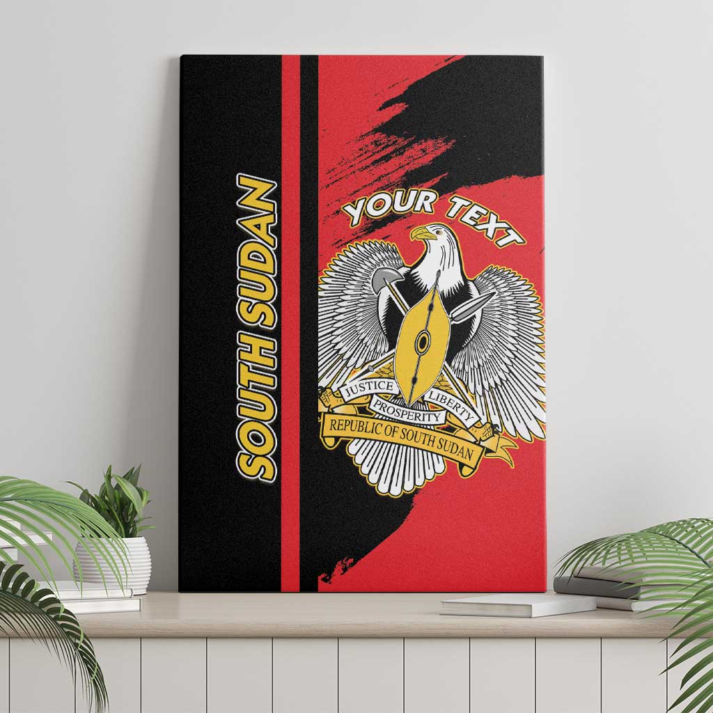 Personalized South Sudan With Coat Of Arms Canvas Wall Art Sporty Style
