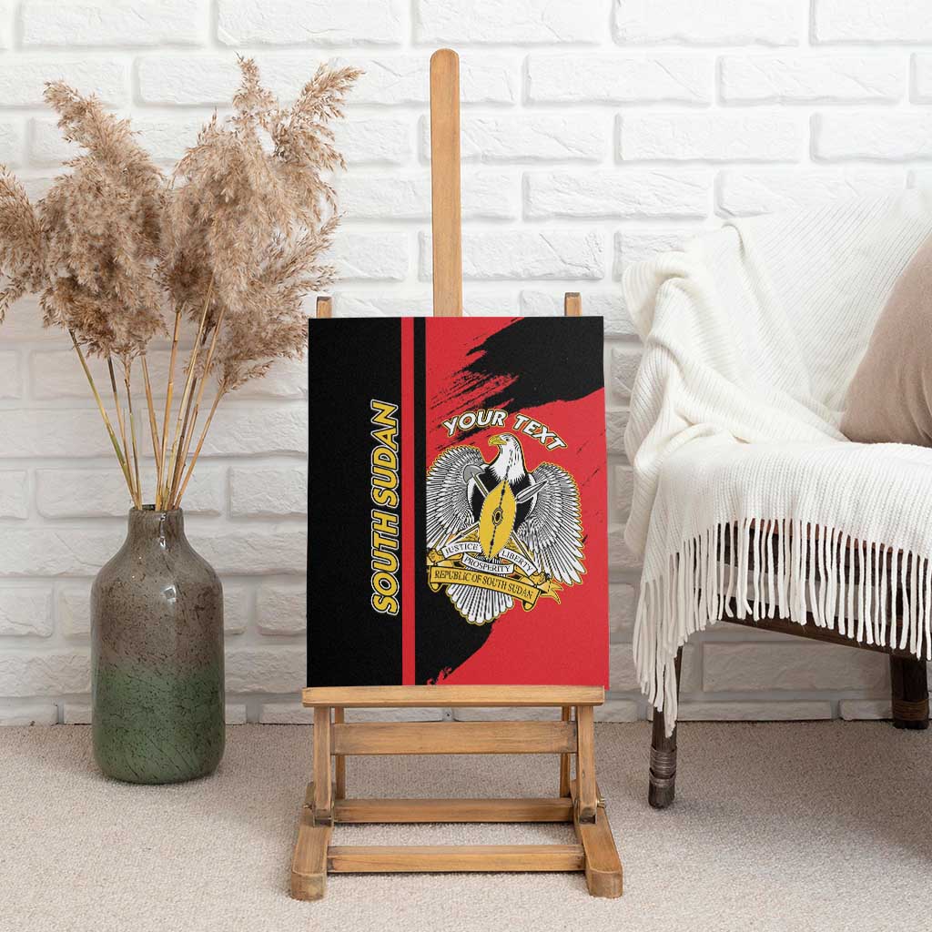 Personalized South Sudan With Coat Of Arms Canvas Wall Art Sporty Style