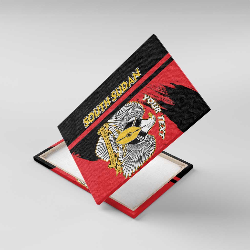 Personalized South Sudan With Coat Of Arms Canvas Wall Art Sporty Style