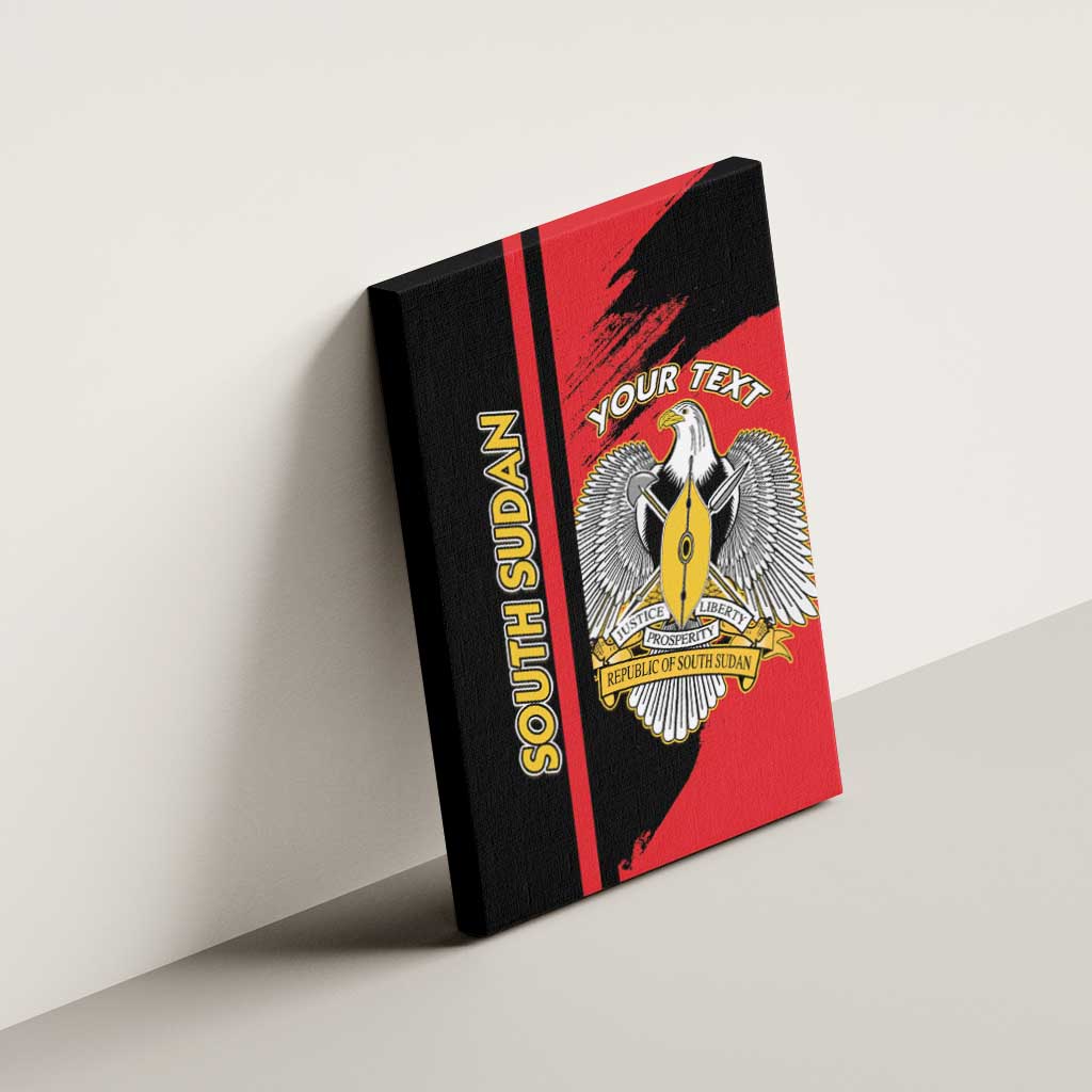 Personalized South Sudan With Coat Of Arms Canvas Wall Art Sporty Style