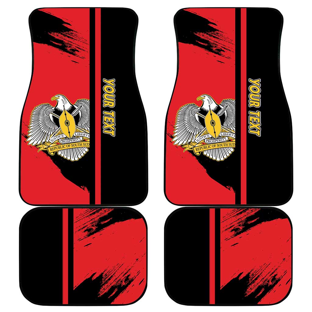 Personalized South Sudan With Coat Of Arms Car Mats Sporty Style