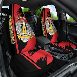 Personalized South Sudan With Coat Of Arms Car Seat Cover Sporty Style