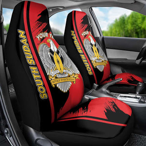 Personalized South Sudan With Coat Of Arms Car Seat Cover Sporty Style