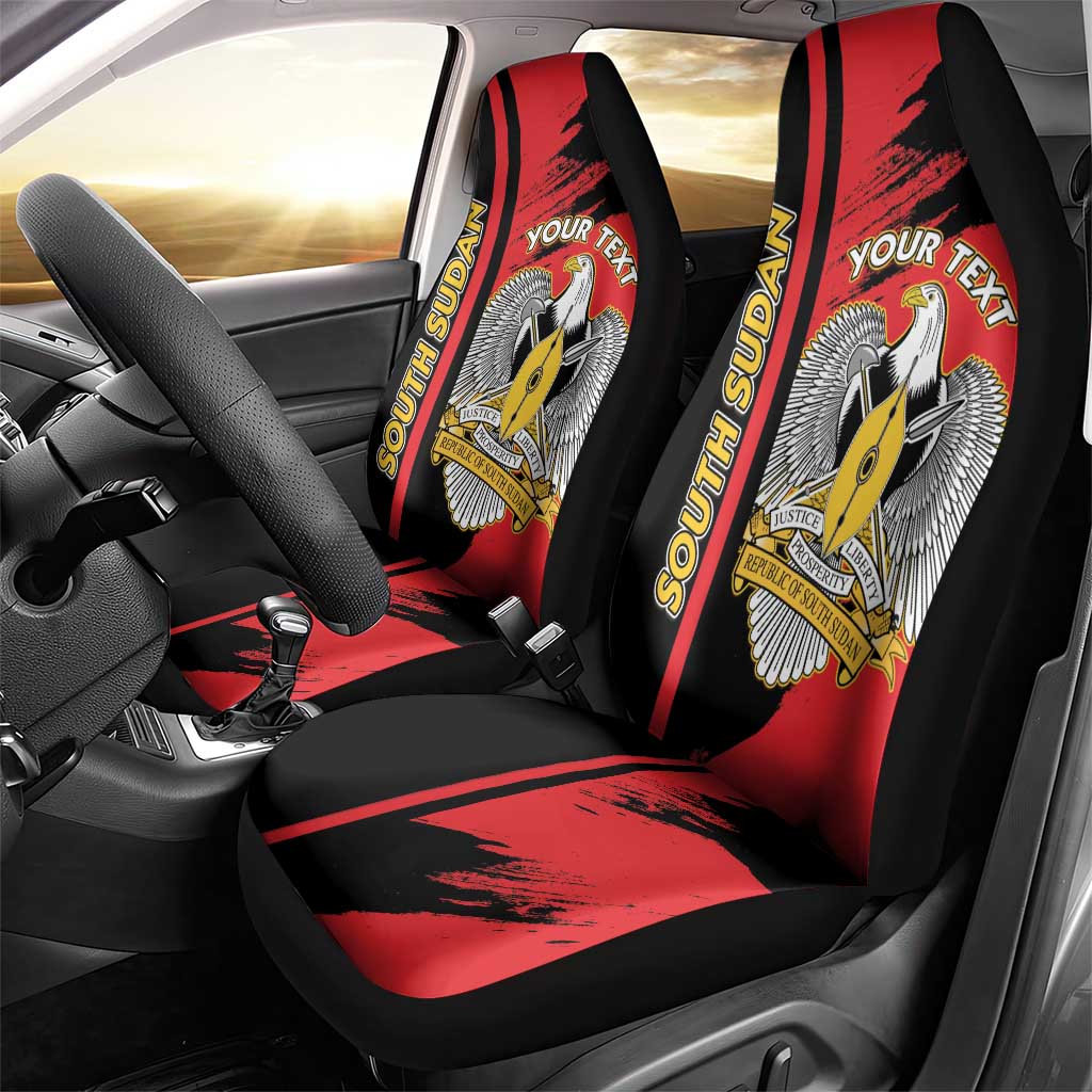 Personalized South Sudan With Coat Of Arms Car Seat Cover Sporty Style