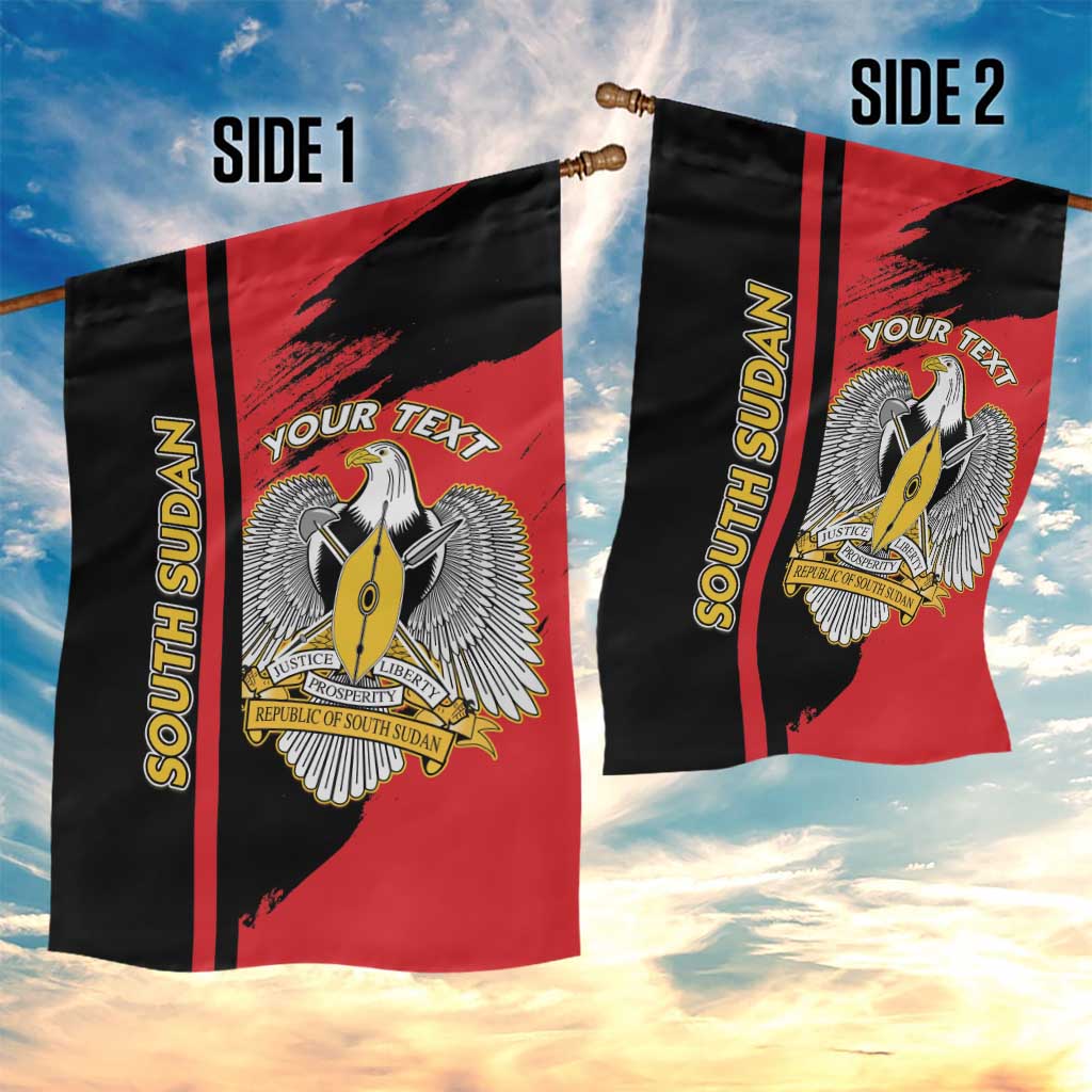 Personalized South Sudan With Coat Of Arms Garden Flag Sporty Style