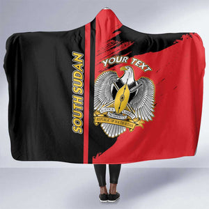 Personalized South Sudan With Coat Of Arms Hooded Blanket Sporty Style