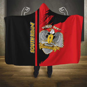 Personalized South Sudan With Coat Of Arms Hooded Blanket Sporty Style