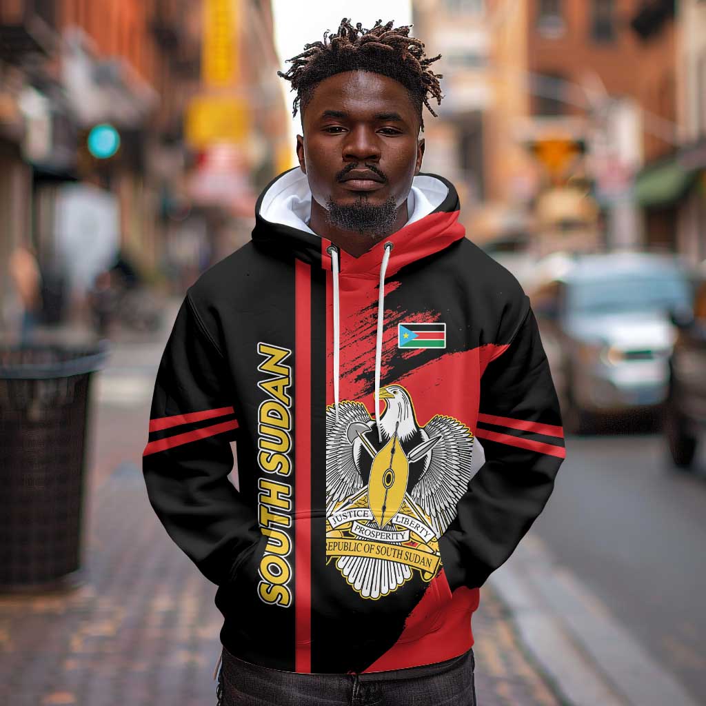 Personalized South Sudan With Coat Of Arms Hoodie Sporty Style