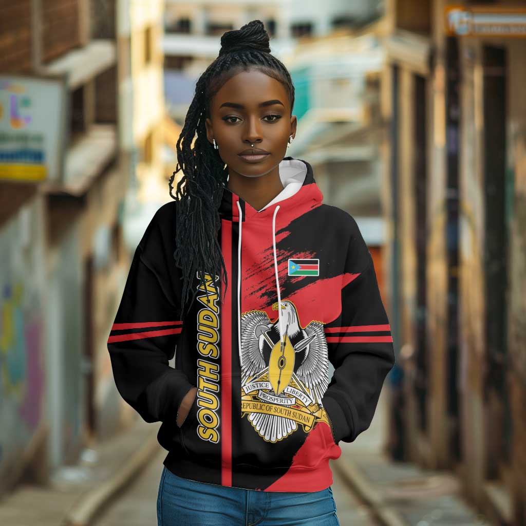 Personalized South Sudan With Coat Of Arms Hoodie Sporty Style
