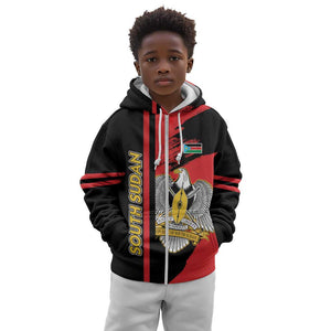 Personalized South Sudan With Coat Of Arms Kid Hoodie Sporty Style