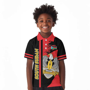 Personalized South Sudan With Coat Of Arms Kid Polo Shirt Sporty Style