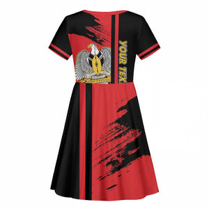 Personalized South Sudan With Coat Of Arms Kid Short Sleeve Dress Sporty Style