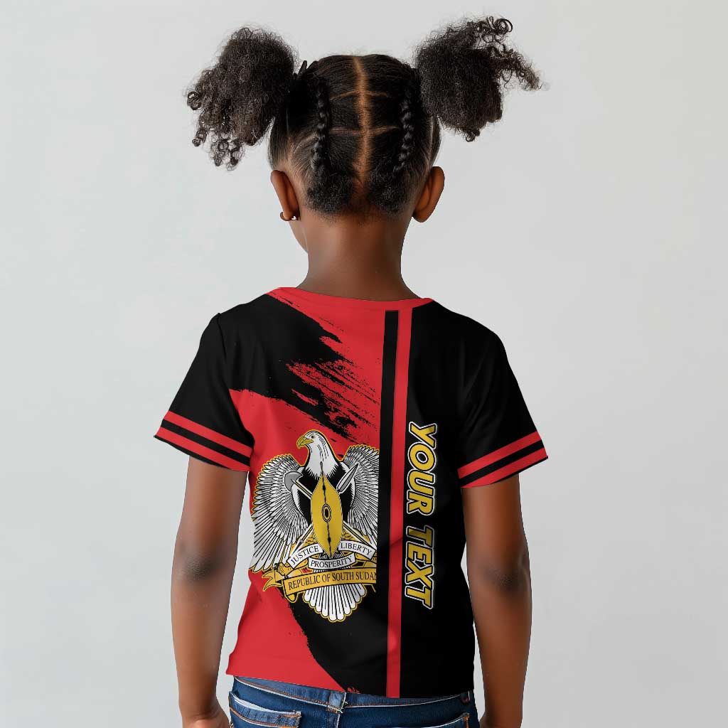 Personalized South Sudan With Coat Of Arms Kid T shirt Sporty Style