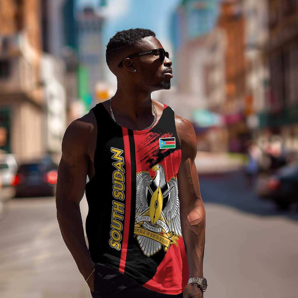 Personalized South Sudan With Coat Of Arms Men Tank Top Sporty Style