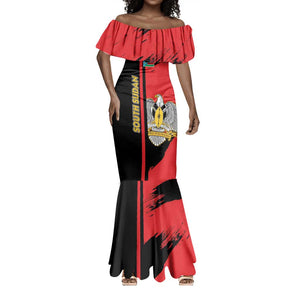 Personalized South Sudan With Coat Of Arms Mermaid Dress Sporty Style