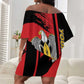 Personalized South Sudan With Coat Of Arms Off Shoulder Short Dress Sporty Style