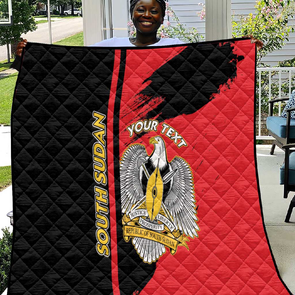 Personalized South Sudan With Coat Of Arms Quilt Sporty Style
