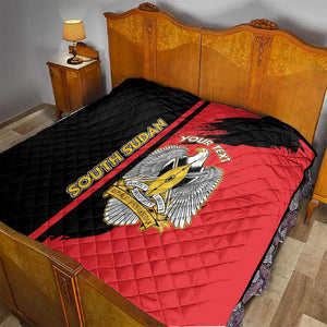 Personalized South Sudan With Coat Of Arms Quilt Sporty Style