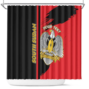 Personalized South Sudan With Coat Of Arms Shower Curtain Sporty Style