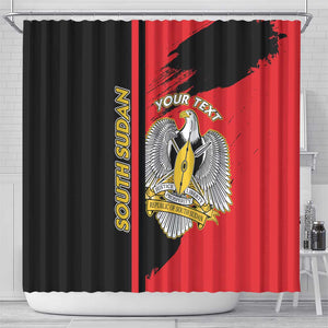 Personalized South Sudan With Coat Of Arms Shower Curtain Sporty Style