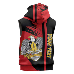 Personalized South Sudan With Coat Of Arms Sleeveless Zip Hoodie Sporty Style - African Pride
