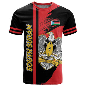Personalized South Sudan With Coat Of Arms T shirt Sporty Style