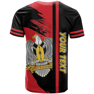 Personalized South Sudan With Coat Of Arms T shirt Sporty Style