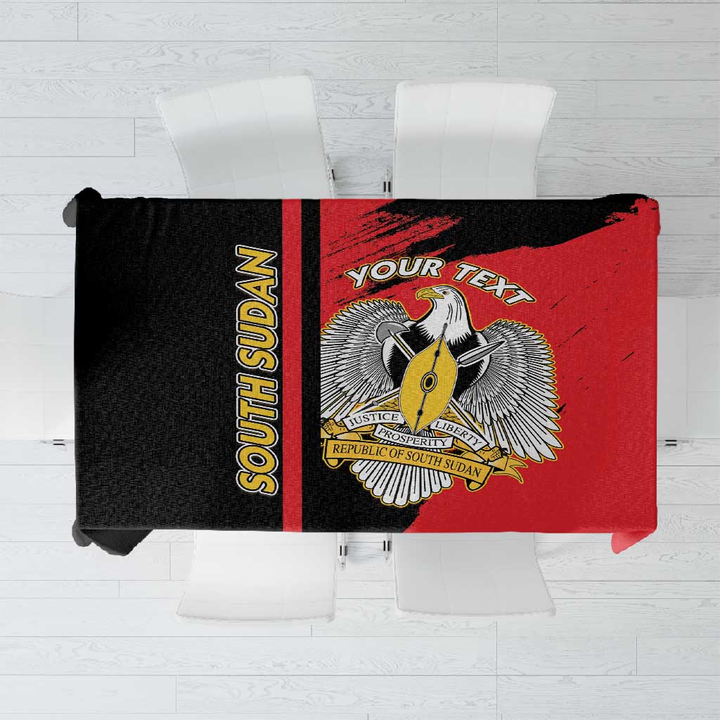 Personalized South Sudan With Coat Of Arms Tablecloth Sporty Style