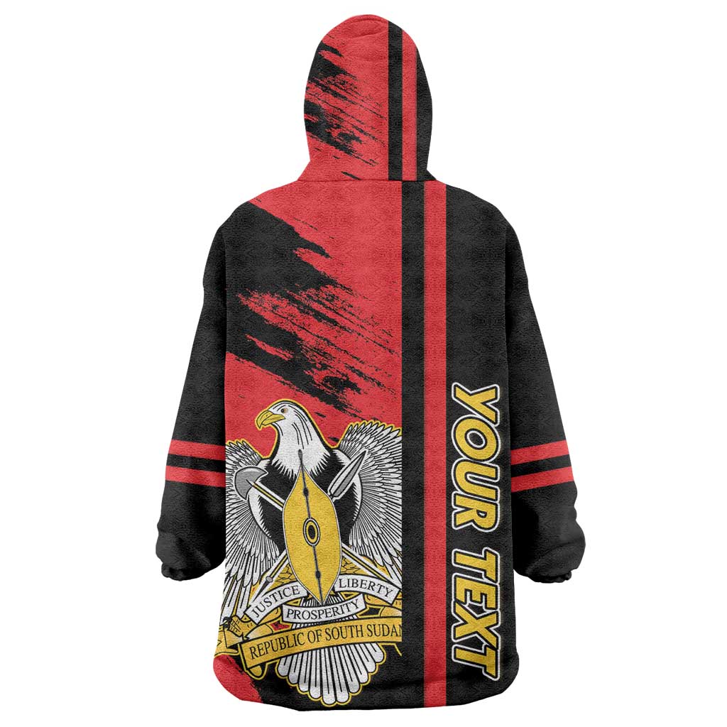 Personalized South Sudan With Coat Of Arms Wearable Blanket Hoodie Sporty Style