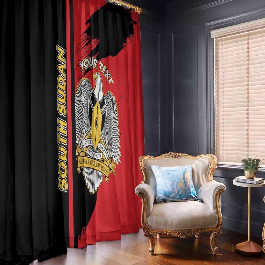 Personalized South Sudan With Coat Of Arms Window Curtain Sporty Style