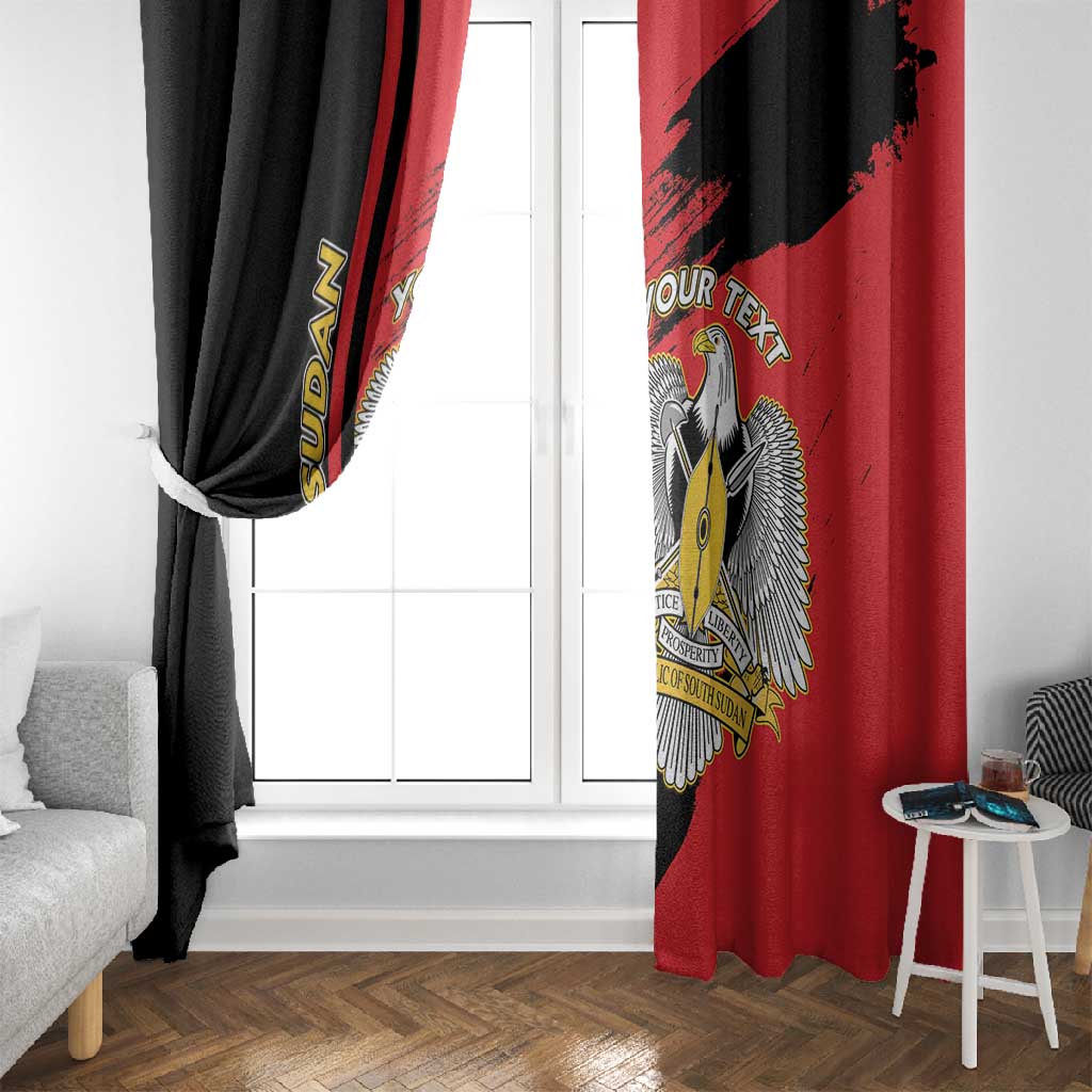Personalized South Sudan With Coat Of Arms Window Curtain Sporty Style