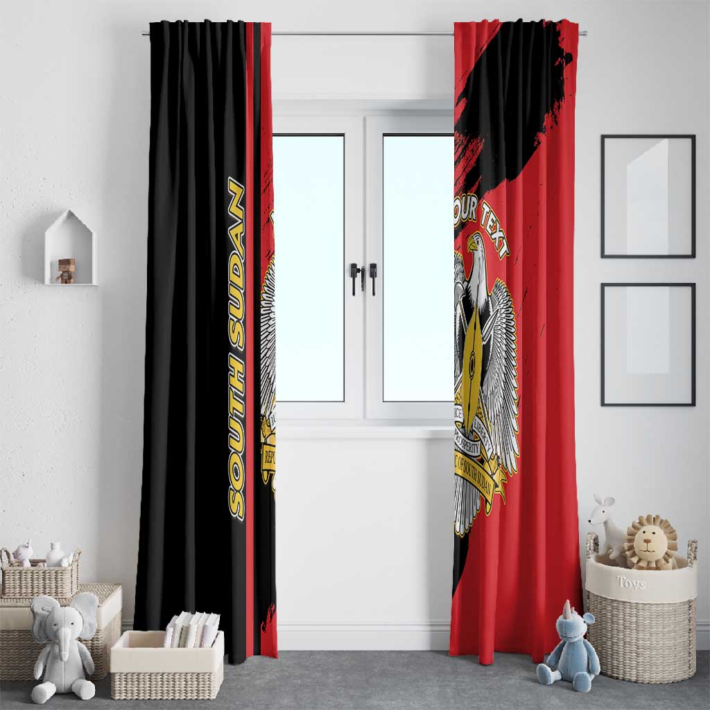 Personalized South Sudan With Coat Of Arms Window Curtain Sporty Style