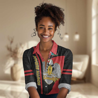 Personalized South Sudan With Coat Of Arms Women Casual Shirt Sporty Style