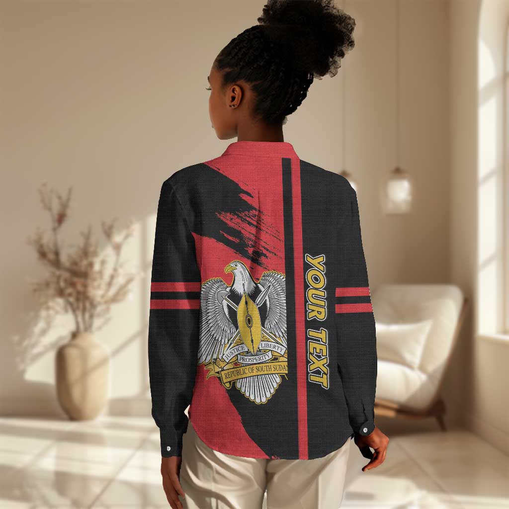 Personalized South Sudan With Coat Of Arms Women Casual Shirt Sporty Style