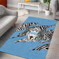 Personalized Lefatshe la Botswana Area Rug Coat Of Arms - African and Zebra Patterns