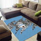 Personalized Lefatshe la Botswana Area Rug Coat Of Arms - African and Zebra Patterns