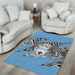 Personalized Lefatshe la Botswana Area Rug Coat Of Arms - African and Zebra Patterns