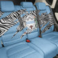 Personalized Lefatshe la Botswana Back Car Seat Cover Coat Of Arms - African and Zebra Patterns
