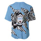 Personalized Lefatshe la Botswana Baseball Jersey Coat Of Arms - African and Zebra Patterns