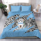 Personalized Lefatshe la Botswana Bedding Set Coat Of Arms - African and Zebra Patterns